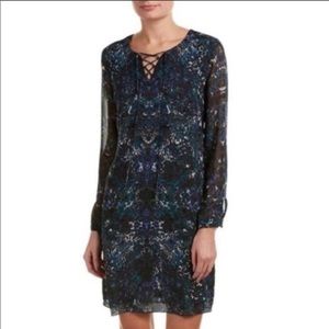 CAbi Noel eternity damask knee length dress